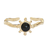 Gold ring sunshine black